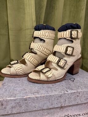 Quail Freebird by Steven White Strappy Buckle Ankle Booties